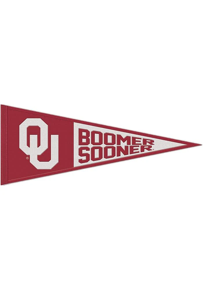 Oklahoma Sooners 13x32 Slogan Pennant - Red