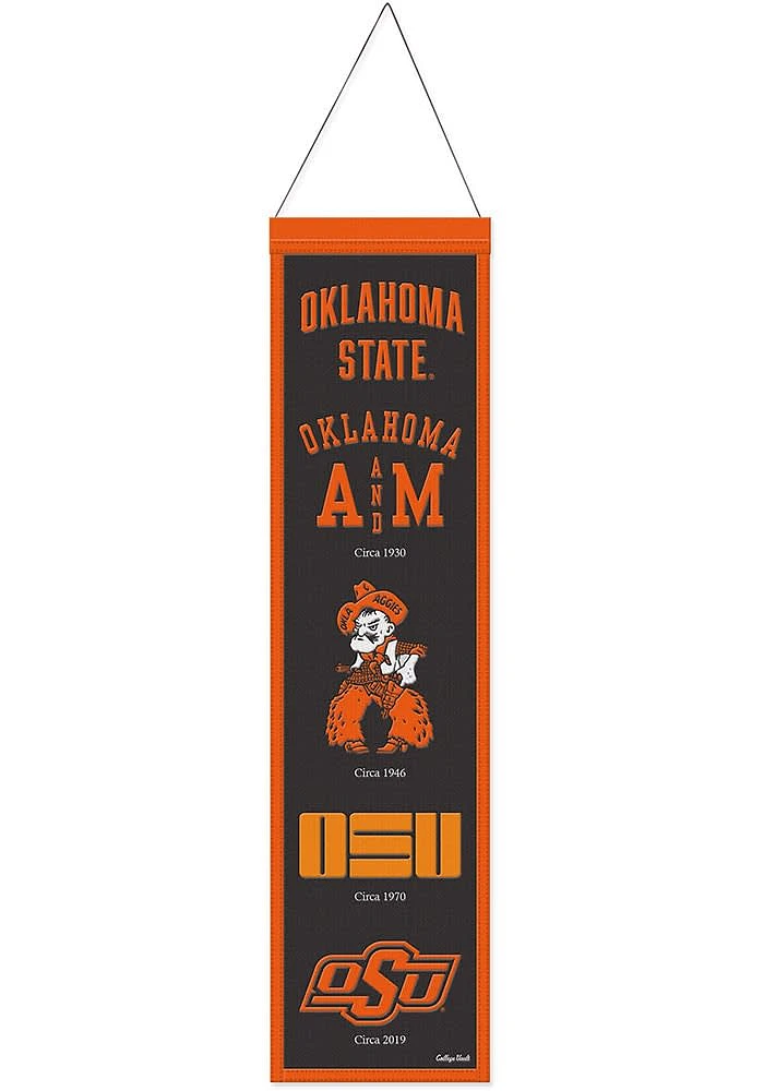 Oklahoma State Cowboys 8x32 Evolution Banner - Orange
