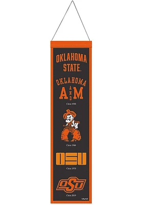 Oklahoma State Cowboys 8x32 Evolution Banner - Orange