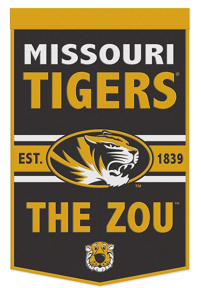Missouri Tigers 24x38 Slogan Banner - Black