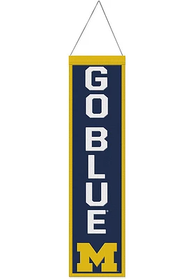 Michigan Wolverines 8x32 Slogan Banner - Blue