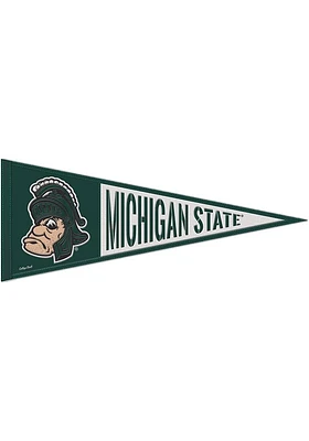 Michigan State Spartans 13x32 Vault Logo Pennant - Green