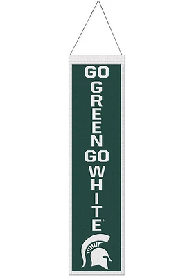 Michigan State Spartans 8x32 Slogan Banner - Green