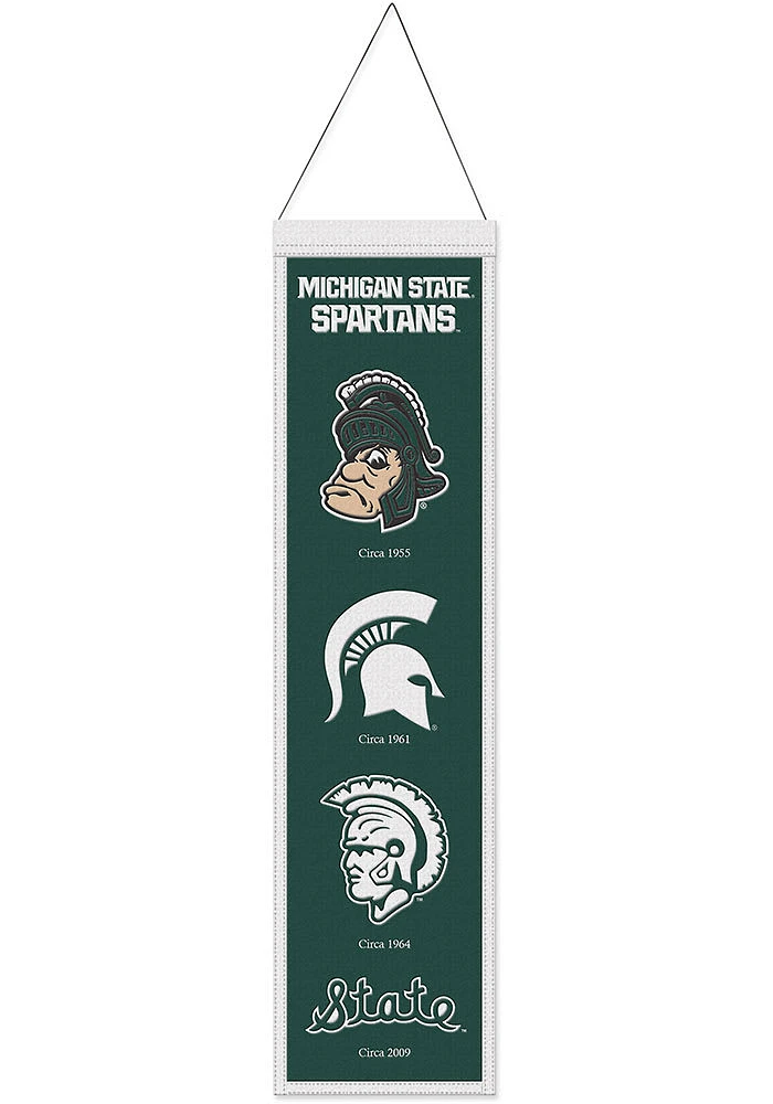 Michigan State Spartans 8x32 Evolution Banner - Green