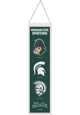 Michigan State Spartans 8x32 Evolution Banner - Green