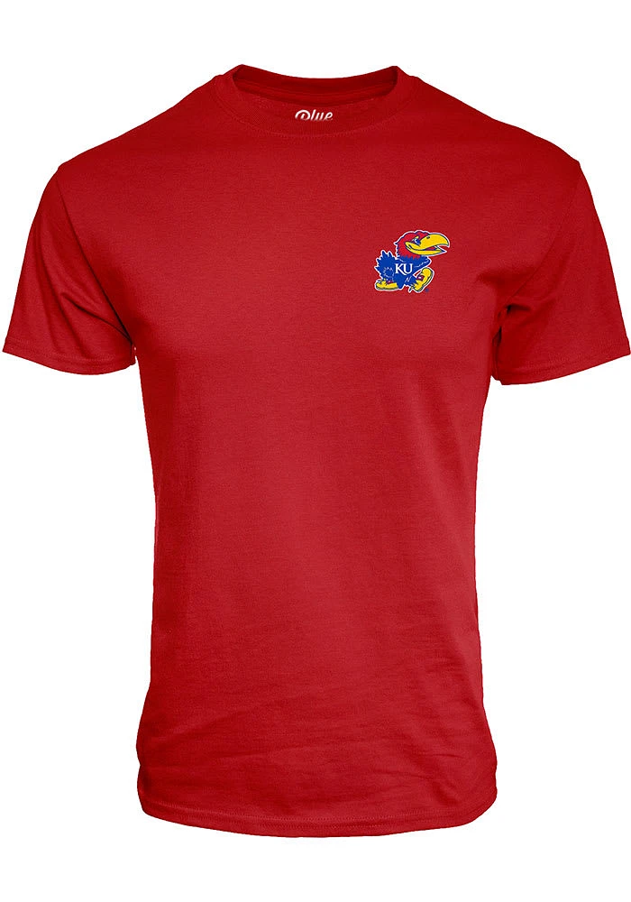 Kansas Jayhawks Womens Red 2022 Final Four Over Dyed Short Sleeve T-Shirt