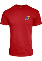 Kansas Jayhawks Womens Red 2022 Final Four Over Dyed Short Sleeve T-Shirt