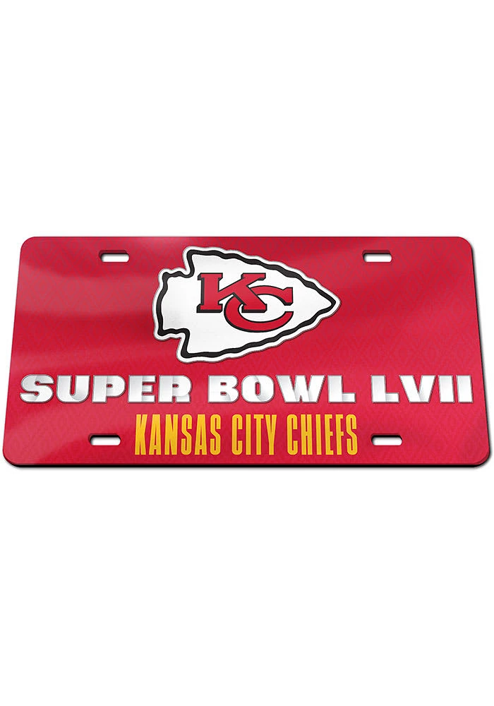 Kansas City Chiefs Red 2022 SB Bound Design Car Accessory License Plate