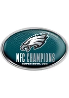 Philadelphia Eagles 2022 Conf Champs Domed Car Emblem - Midnight Green