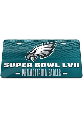 Philadelphia Eagles Midnight Green 2022 Super Bowl Bound Car Accessory License Plate