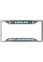 Philadelphia Eagles 2022 Conf Champs Metal License Plate Frame - Midnight Green