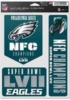 Philadelphia Eagles 2022 Conf Champs 3pk Auto Decal - Midnight Green