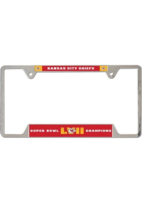 Kansas City Chiefs 2022 Super Bowl Champs Metal License Plate Frame - Red