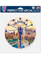 Indianapolis 8 inch X 8 inch Auto Decal - Yellow