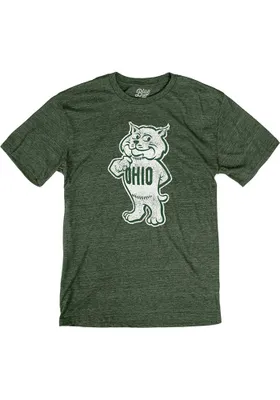 Ohio Bobcats Green Mascot Short Sleeve Fashion T Shirt