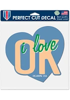 Oklahoma 8 inch X 8 inch Auto Decal - Blue
