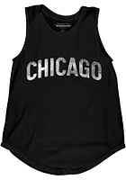 Chicago Womens Black Lennon Wordmark Tank Top