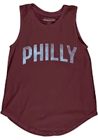 Philadelphia Womens Maroon Lennon Wordmark Tank Top