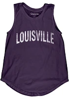 Louisville Womens Purple Lennon Wordmark Tank Top