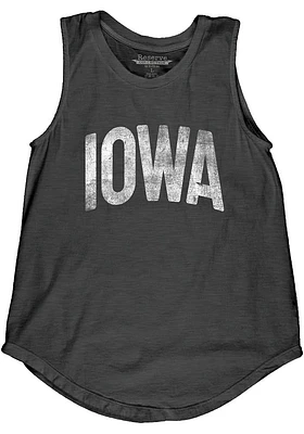 Iowa Womens Charcoal Lennon Wordmark Tank Top