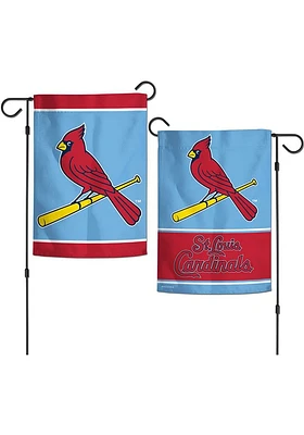 St Louis Cardinals 12 x 18 Inch 2 Sided Garden Flag - Light Blue