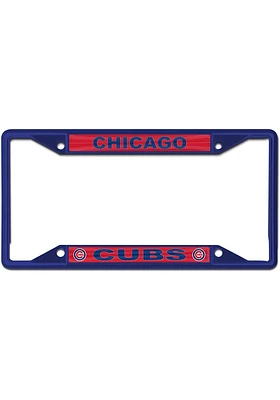 Chicago Cubs Color Metal License Plate Frame - Blue