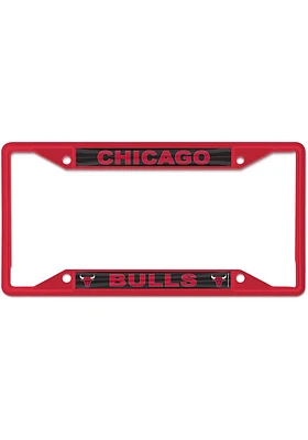 Chicago Bulls Color Metal License Plate Frame - Red