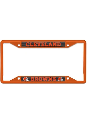 Cleveland Browns Color Metal License Plate Frame - Orange