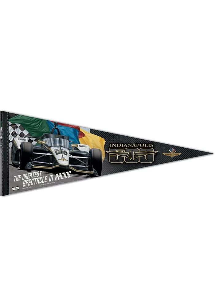 Indianapolis 12X30 PREMIUM Pennant - Black
