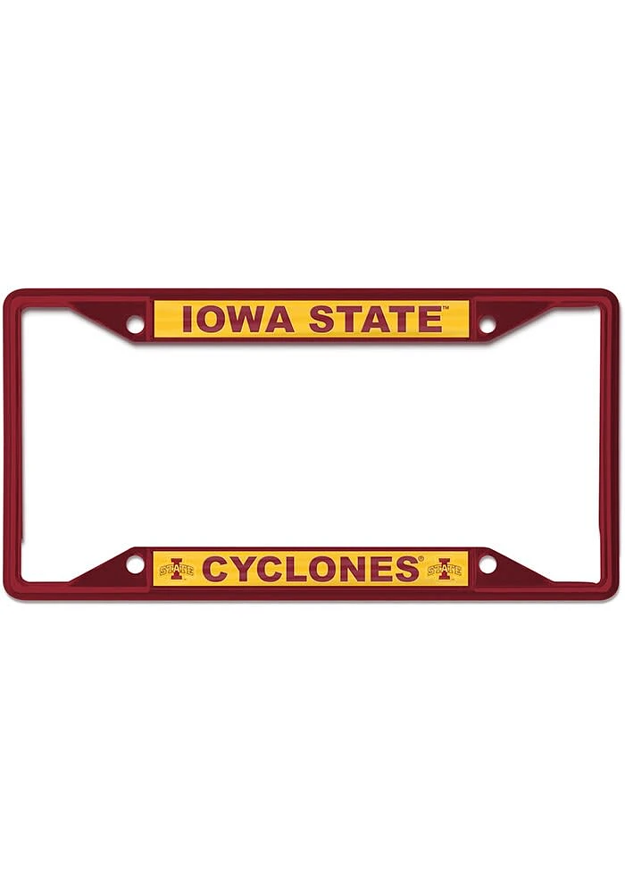 Iowa State Cyclones Color Metal License Plate Frame - Red