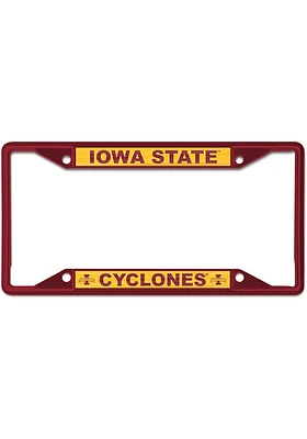 Iowa State Cyclones Color Metal License Plate Frame - Red