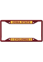 Iowa State Cyclones Color Metal License Plate Frame - Red