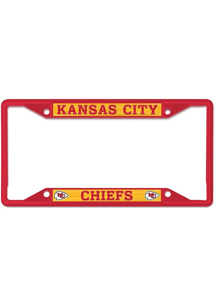 Kansas City Chiefs Color Metal License Plate Frame - Red