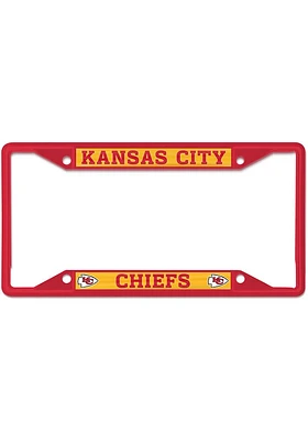 Kansas City Chiefs Color Metal License Plate Frame - Red