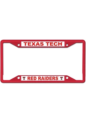 Texas Tech Red Raiders Color Metal License Plate Frame - Red