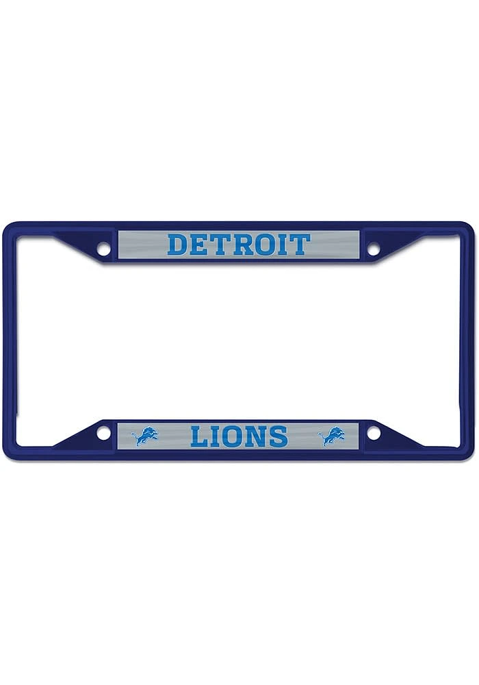 Detroit Lions Color Metal License Plate Frame - Blue