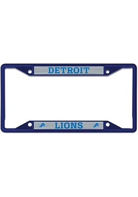Detroit Lions Color Metal License Plate Frame - Blue