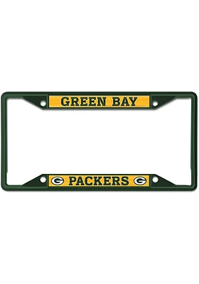 Green Bay Packers Color Metal License Plate Frame - Green