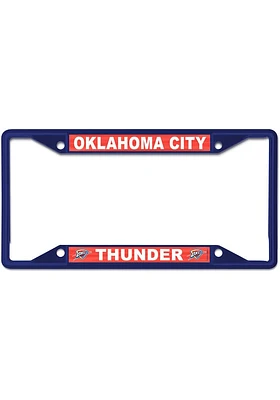 Oklahoma City Thunder Color Metal License Plate Frame - Blue