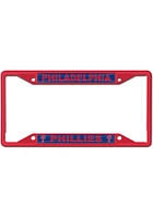 Philadelphia Phillies Color Metal License Plate Frame - Red