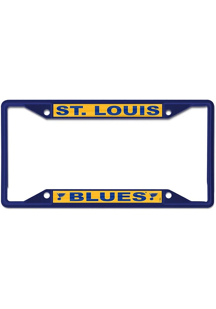 St Louis Blues Color Metal License Plate Frame - Blue