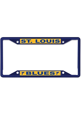 St Louis Blues Color Metal License Plate Frame - Blue