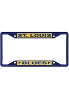 St Louis Blues Color Metal License Plate Frame - Blue
