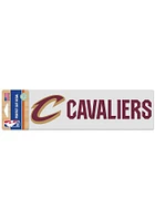 Cleveland Cavaliers 3x10 Inch Logo Script Auto Decal - Maroon