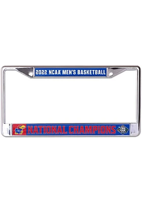 Kansas Jayhawks 2022 National Champs Metallic License Plate Frame - Red