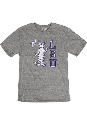 LSU Tigers Grey Vault Mascot Short Sleeve Fashion T Shirt