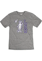 LSU Tigers Grey Vault Mascot Short Sleeve Fashion T Shirt