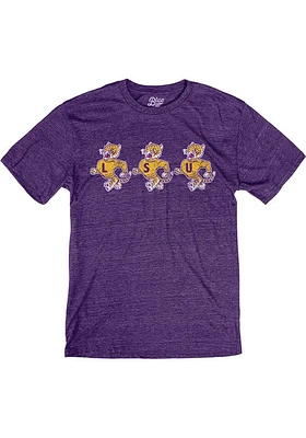 LSU Tigers Purple Running Short Sleeve Fashion T Shirt