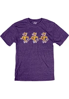 LSU Tigers Purple Running Short Sleeve Fashion T Shirt