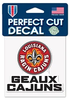 Louisiana Ragin' Cajuns 4x4 Slogan Auto Decal - Red